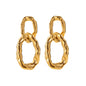 18k Gold Stainless Steel Exaggerated Chain Earrings