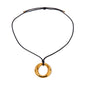 18k Gold Stainless Steel Round Hollow Necklace