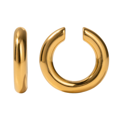 18k Gold Stainless Steel Plain Hoop Ear Cuff