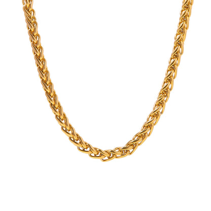 18k Stainless Steel Basic Chain Cuban Necklace