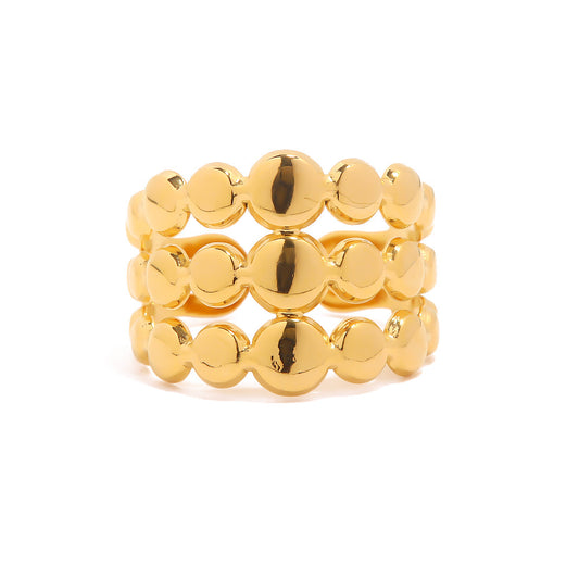 Triple Coil Layered Ring