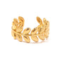 Olive Branch Leaf Open Ring