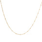 18k Stainless Steel Thin Chain Round Knot Gold Necklace