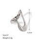 18K Gold Stainless Steel Simple Irregular Shaped Ring