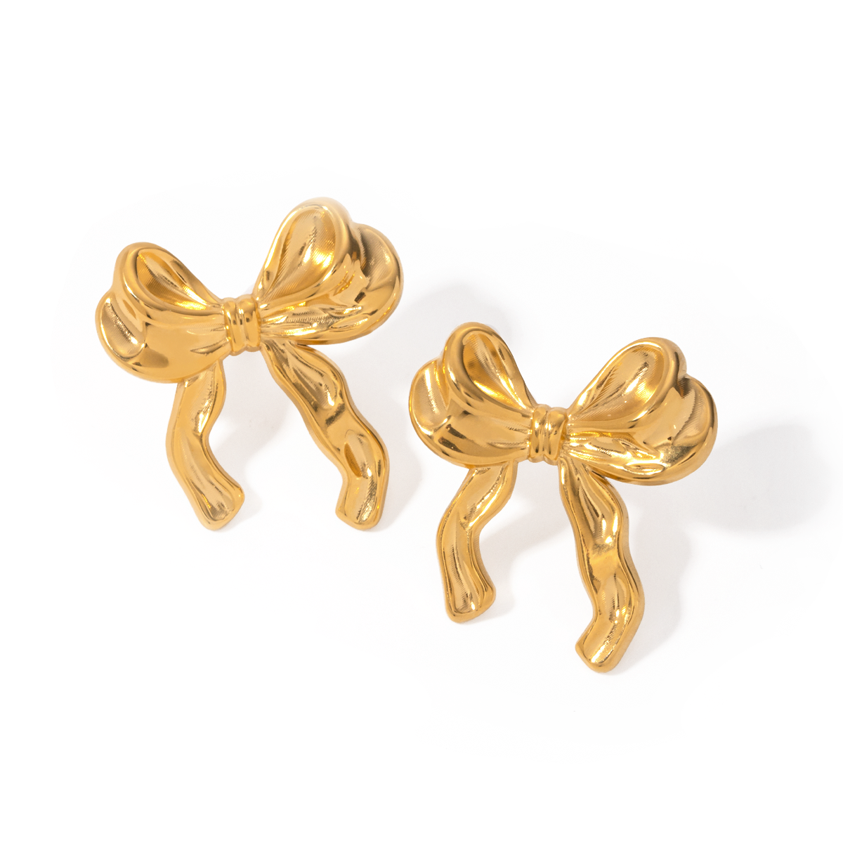 18K Gold Stainless Steel Butterfly Earrings