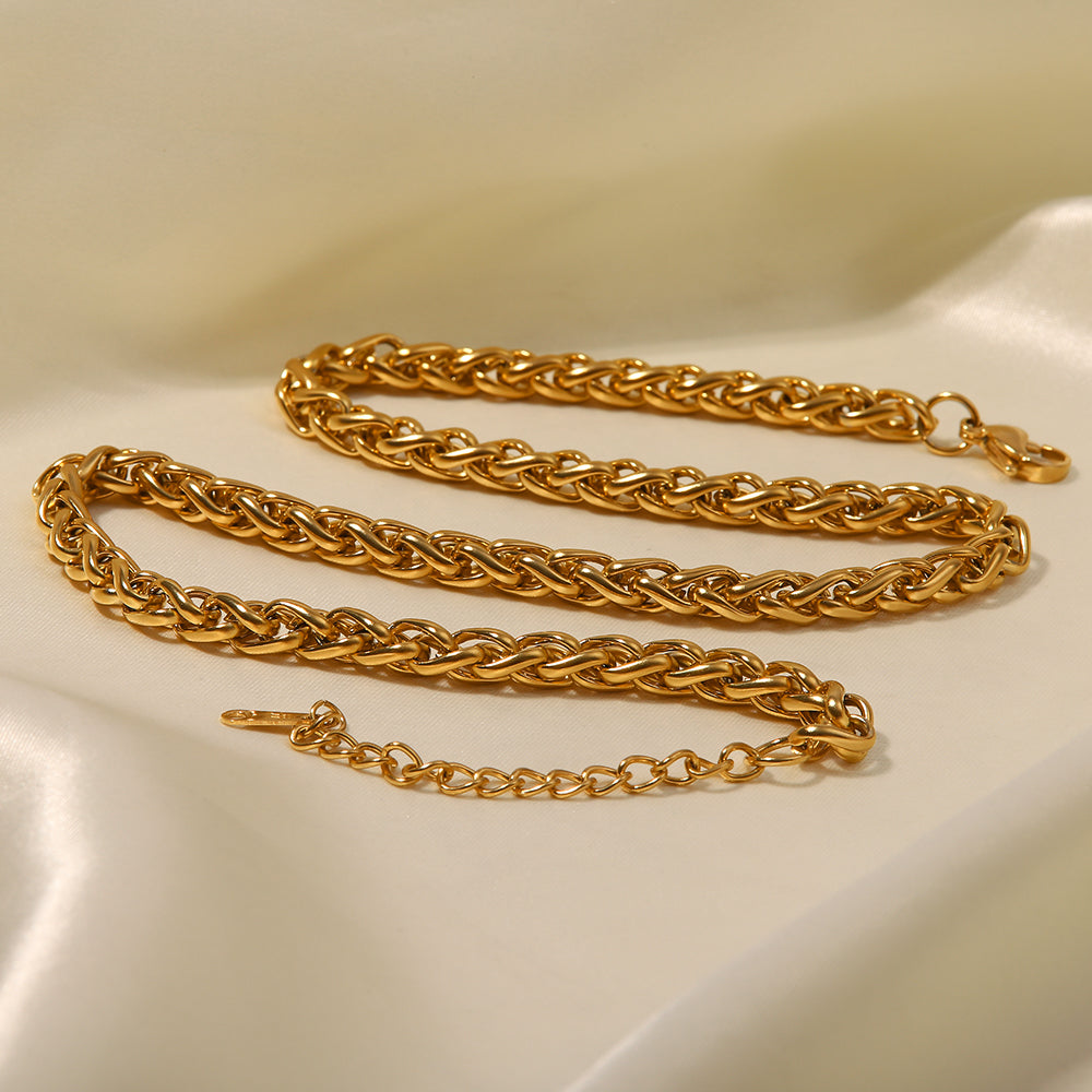 18k Stainless Steel Basic Chain Cuban Necklace