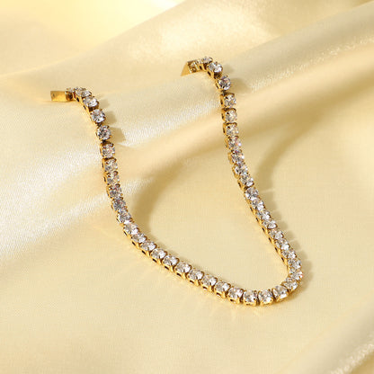 14K Gold Cubic Zirconia Bracelet