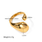 18K Gold Stainless Steel Multicolor Exaggerated Irregular Open Ring