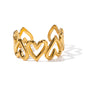 18K Gold Stainless Steel Hollow Heart Ring