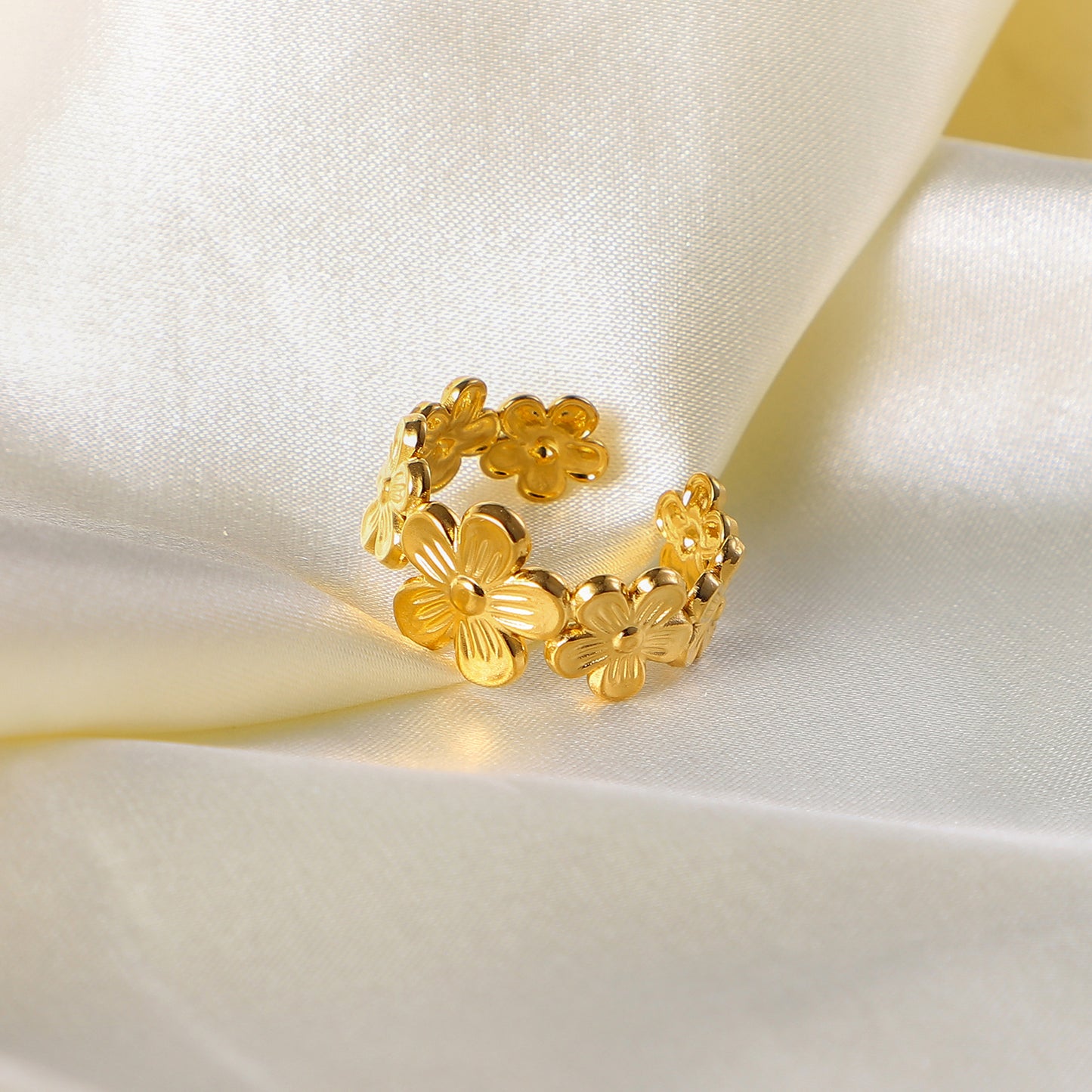 Floral Open Ring