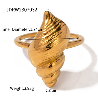 18K Gold Stainless Steel Conch Ring