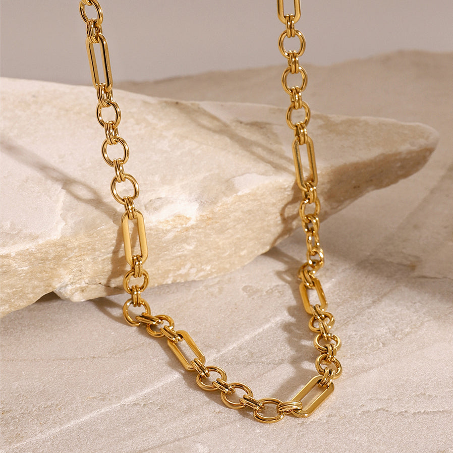 18k Gold Stainless Steel Handmade Chain Necklace