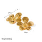 18K Gold Stainless Steel Flower Earrings