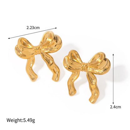 18K Gold Stainless Steel Butterfly Earrings