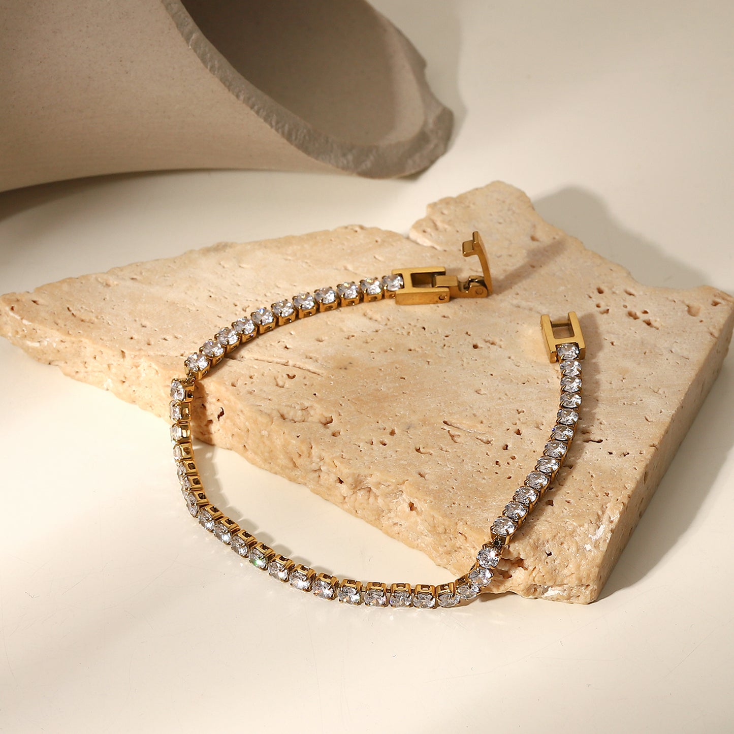 14K Gold Cubic Zirconia Bracelet