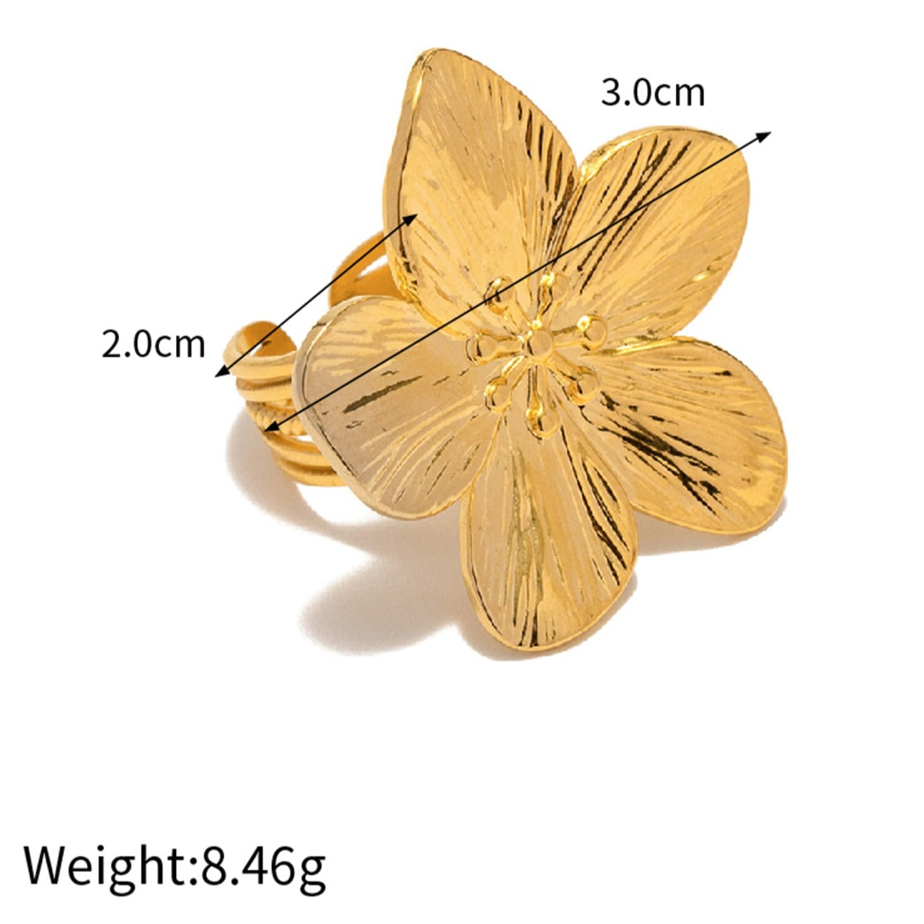 Exaggerated Flower Ring