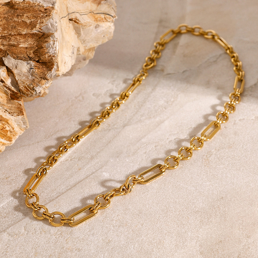 18k Gold Stainless Steel Handmade Chain Necklace