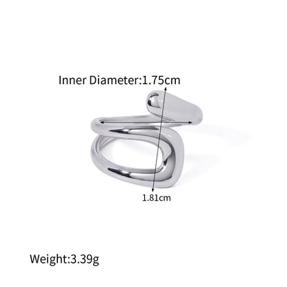 Stainless Steel Hollow Irregular Ring