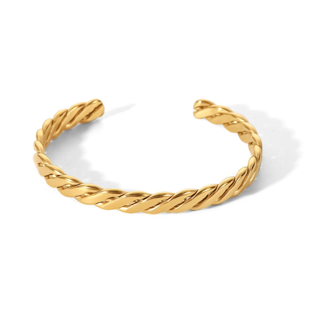 18K Gold Thick Cuban Link Bracelet