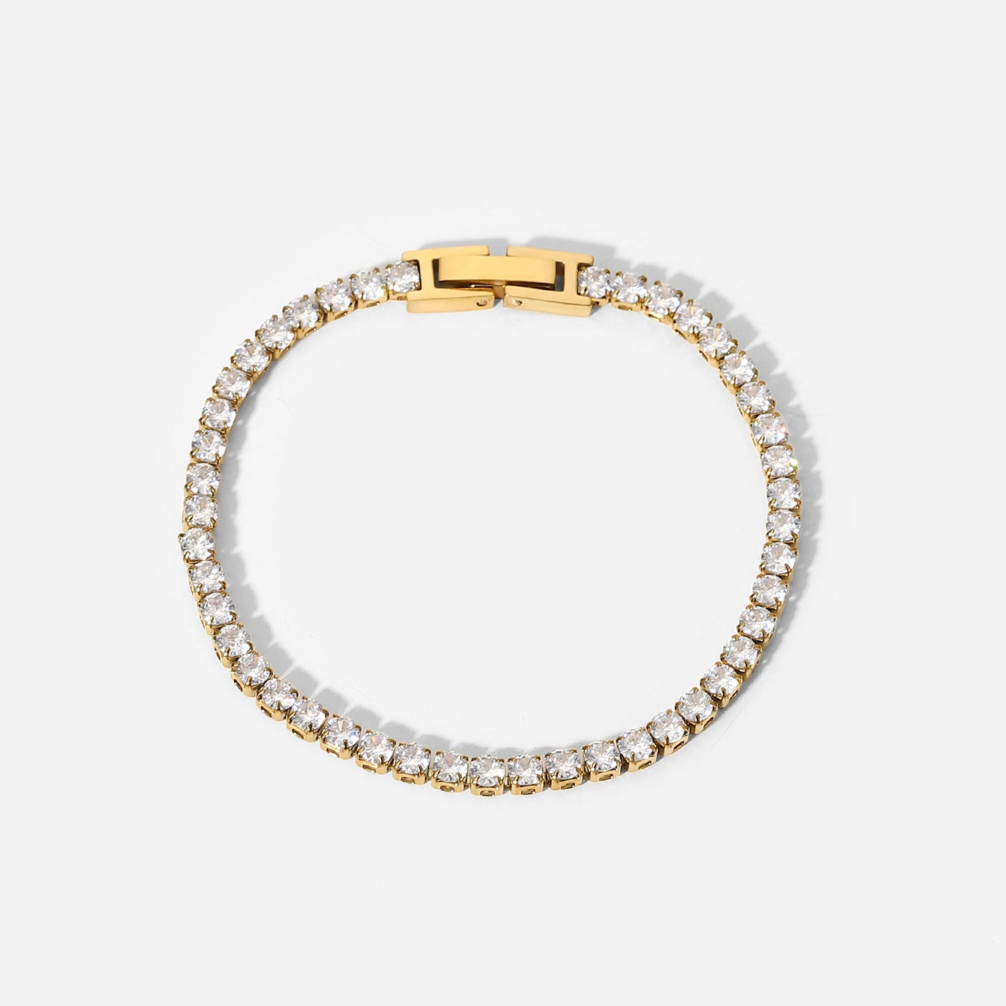 14K Gold Cubic Zirconia Bracelet