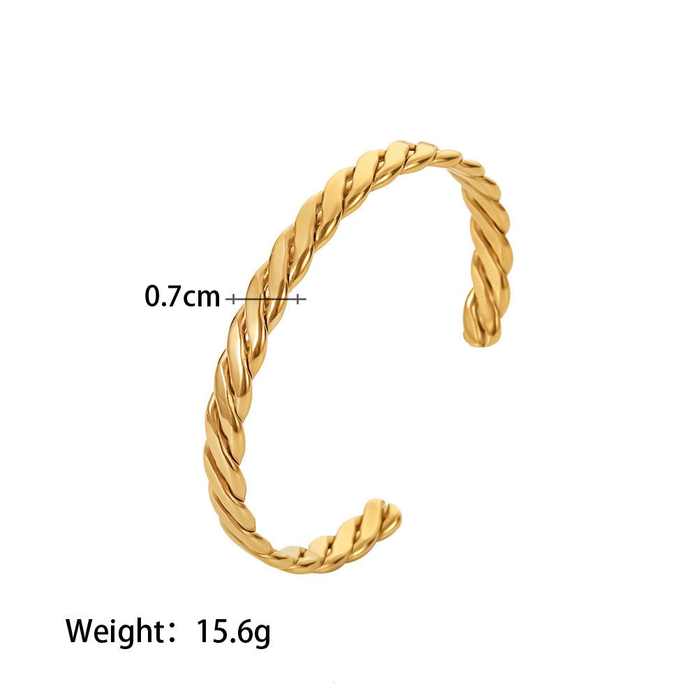 18K Gold Thick Cuban Link Bracelet