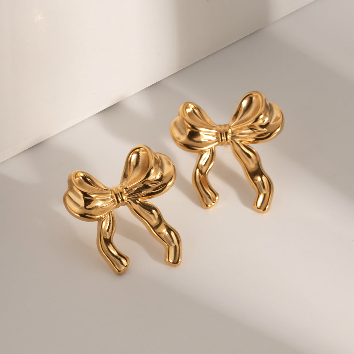 18K Gold Stainless Steel Butterfly Earrings