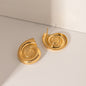 18K Gold Stainless Steel Conch Spiral Earrings