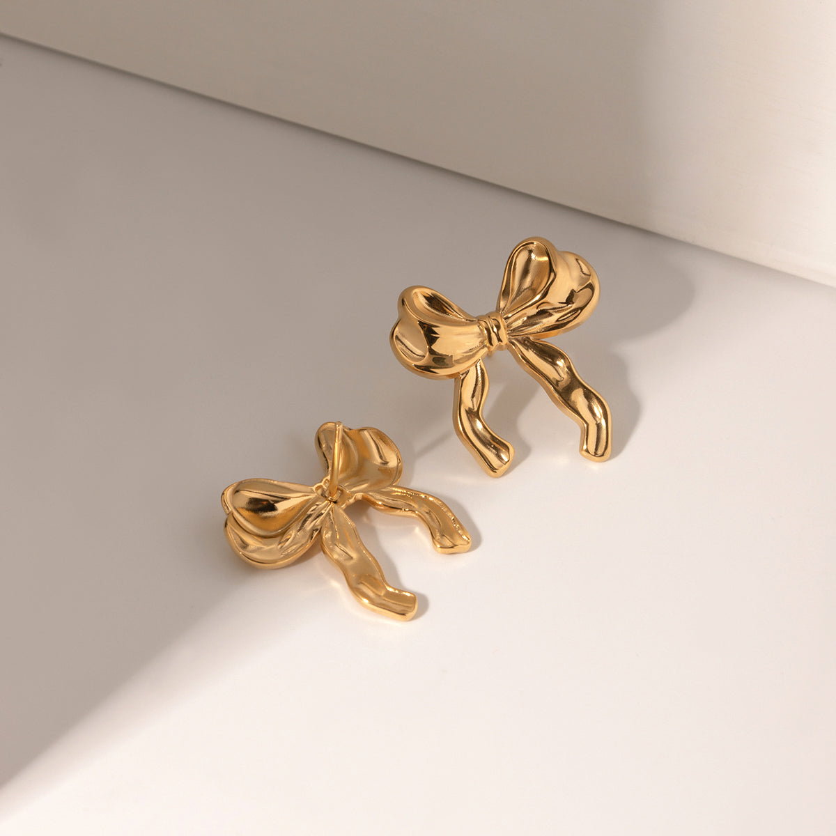 18K Gold Stainless Steel Butterfly Earrings