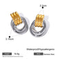 18K Gold Stainless Steel Twisted Simple Earrings