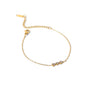 18k Gold with Teardrop Zircon Pendant Bracelet