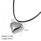 18K Gold Stainless Steel Heart Pendant Velvet Necklace