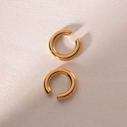 18k Gold Stainless Steel Plain Hoop Ear Cuff